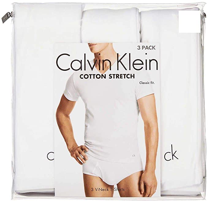 Calvin Klein Cotton Stretch V-Neck, Classic Fit T-Shirt, Men's (3-pack)